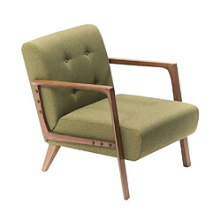 Hanah Home Fauteuil en tissu vert Kemer.