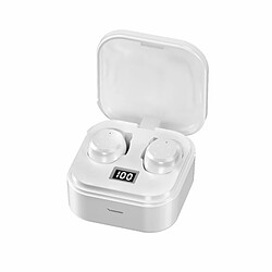 Tg01 02 Mini Casque Sans Fil Bluetooth 5.1 À Affichage Numérique Tws Stéréo Intra-Auriculaire À Commande Tactile Tg01Mini Blanc 