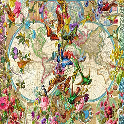 Ravensburger Puzzle 3000 elements Flora and fauna. World map