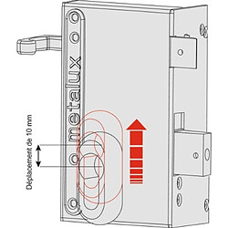 Metalux Gamme ND10 entraxe réglable horizontale à tirage pas cher