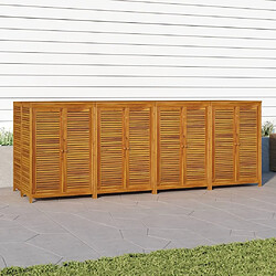 Avis Helloshop26 Coffre boîte meuble de jardin rangement 280 x 87 x 104 cm bois massif d'acacia 02_0013027