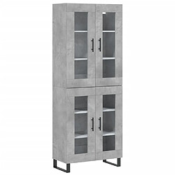 Maison Chic Buffet,Meuble de Rangement,commode pour salon,Cuisine Gris béton 69,5x34x180 cm Bois d'ingénierie -MN43859