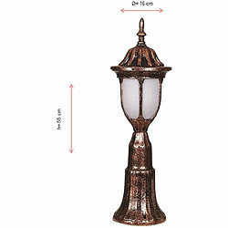 Hanah Home Lampe de jardin en ABS vintage Eliette 16 x 55 cm.