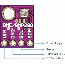 Avis BME280-5V Capteur Numérique de Précision - Module de Pression Barométrique, Température et Humidité I2C/SPI 5V