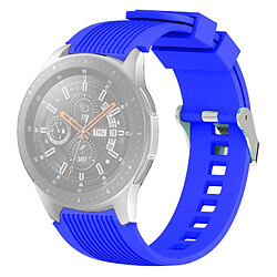 Wewoo Bande de montre bracelet à grain vertical pour Galaxy 46 mm (bleu saphir) 