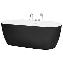 Beliani Baignoire îlot noire 170 x 80 cm ROTSO pas cher