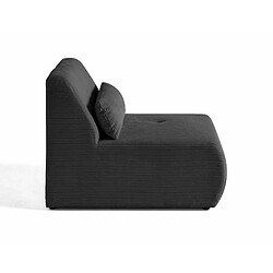 Lisa Design Onyx - fauteuil sans accoudoirs - en velours côtelé