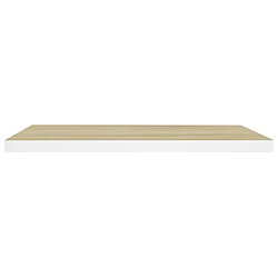 Avis vidaXL Étagère flottante murale chêne et blanc 80x23,5x3,8 cm MDF