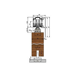 Acheter HELM Barre cache ferrure porte anodisé 1700 mm