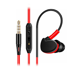 Shot Ecouteurs Sport pour "IPHONE 14 Pro Max"avec Micro et Bouton Reglage Son Kit Main Libre INTRA-AURICULAIRE Jack Universel (ROUGE)