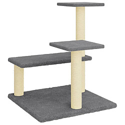 Arbre à chat avec griffoirs,niche pour chat en sisal Gris foncé 61 cm -MN16001 pas cher