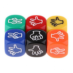 Dés à 6 faces pour Doigt-jeu de Devinettes 10X 6x Rock Paper Scissors Dice Six Dés de Jeu de Devinettes de Couleur pour Les Enfants