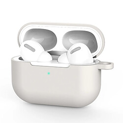 Wewoo Coque Pour AirPods Pro 3 Housse de protection en silicone écouteurs sans fil avec trou cordon gris clair 