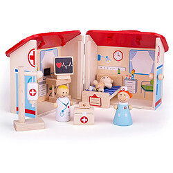 Bigjigs Toys Mini ensemble de jeu d'hôpital en bois