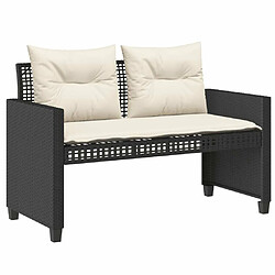 Acheter Maison Chic Salon de jardin avec coussins 4 pcs, Ensemble Tables et chaises de jardin,, Ensemble Tables et chaises de jardin, noir résine tressée verre -GKD253271