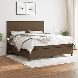 vidaXL Sommier à lattes de lit avec matelas Marron foncé 160x200 cm