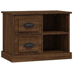 Maison Chic Table de chevet Table de Nuit Meuble de Rangement chêne marron 60x35,5x45 cm