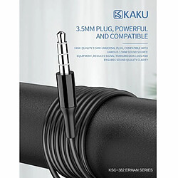 Avis iKAKU KSC-382 Écouteurs intra-auriculaires HiFi légers universels 3,5 mm avec microphone 1,2 m Blanc