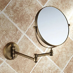 Universal Miroir de salle de bains, loupe, miroir de toilette, rasage plié.(Le cuivre)