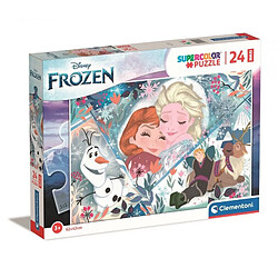 Clementoni- Frozen 2 Supercolor Disney 2-24 Maxi pièces, 3 Ans Enfant, Puzzle Dessin animé-fabriqué en Italie, 24224, Multicolore, Medium 