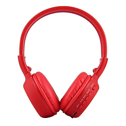 Wewoo Lecteur MP3 rouge pour Carte TF & Voyant LED et Fonction FM Casque Pliant Stéréo HiFi Sans Fil avec Écran LCD Fente