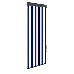 Maison Chic Store roulant d'extérieur | Volet roulant | Rideau roulant 60x250 cm Bleu et blanc -GKD55791