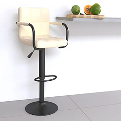 vidaXL Tabouret de bar Crème Tissu 