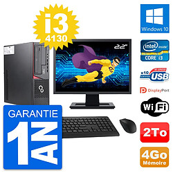 PC Fujitsu E720 DT Ecran 22" Intel i3-4130 RAM 4Go Disque 2To Windows 10 Wifi · Occasion 