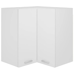 vidaXL Armoire d'angle suspendue Blanc 57x57x60 cm Bois 