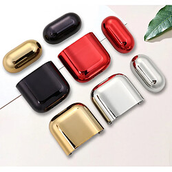 Avis Shot Coque Effet Metal pour AirPods APPLE Boitier de Charge Brillant Design Housse Protection (ROUGE)