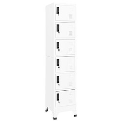 vidaXL Armoire à casiers Blanc 38x40x180 cm Acier 