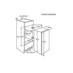 Acheter Refrigérateur 1 porte intégrable à glissière 208l - ERB3DE12S - ELECTROLUX