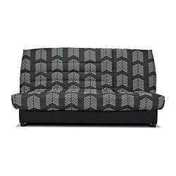 Gruhier Banquette Clic-clac Beija - Tissu chevrons A111 - Couchage 128 x 188 x 14 cm - B