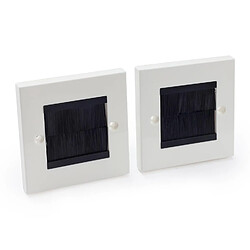 Lot de 2 passe-câbles oneConcept - 86 x 86 mm - installation facile -Noir & blanc