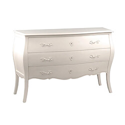 Amadeus Commode Murano Blanc 3 Tiroirs