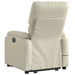 Acheter Maison Chic Fauteuil Relax pour salon, Fauteuil inclinable de massage électrique crème similicuir -GKD65689