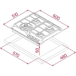 Avis Plaque au gaz Teka GZC 64320 XB 4000W 60 cm (60 cm)