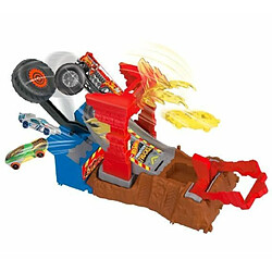 Avis Hot Wheels Coffret de jeu Monster Trucks Arena Smashers 5-Alarm Défi Incendie avec un camion-jouet à 5 alarmes et 1 voiture écrasable, Jouet Enfant, Dès 4 ans, HNB90