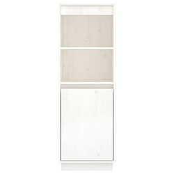 Acheter vidaXL Buffet haut Blanc 37x34x110 cm Bois massif de pin