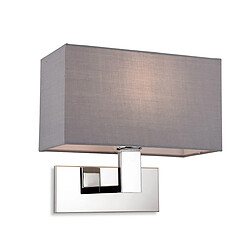 Firstlight Applique Chrome avec Abat-Jour Rectangle Gris