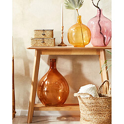 Beliani Verre Vase décoratif 34 cm Orange GOSHT