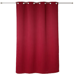 Pegane Lot de 2 rideaux occultants en polyester coloris rouge - Dim : L.135 x H.240 cm