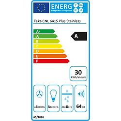 Hotte standard Teka CNL 6415 PLUS 60 cm 385 m³/h 69 dB Noir Acier