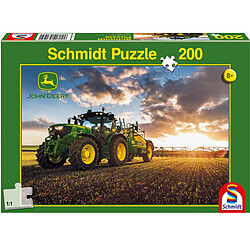 Schmidt Puzzle 200 pièces : John Deere : Tracteur 6150R avec tonne à lisier 