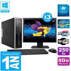 PC HP Compaq Pro 6300 SFF I3-3220 8Go 250Go Graveur DVD Wifi W7 Ecran 22" · Occasion 