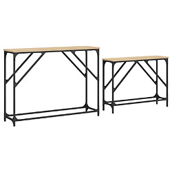 Acheter vidaXL Tables console gigognes 2 pcs chêne sonoma bois d'ingénierie