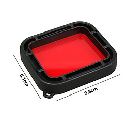 Wewoo Pour GoPro HERO5 30m Étanche rouge Boîtier de Protection PC et ABS + Lentille de Caméra Filtre Quadrate avec Boucle Montage de Base Vis Longue Dragonne Anti-perdue