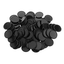 25MM barillet en plastique Coin Chip Money 100 barils un baril Concave Edge Black