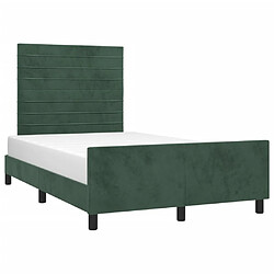 Avis Maison Chic Lit adulte 120x200cm- Cadre de lit avec tête de lit Contemporain pour chambre Vert foncé Velours -MN88168