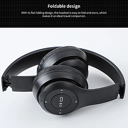 Yonis Casque Bluetooth Pliable Sans Fil, Support MP3 FM Appel, Autonomie 18h pas cher